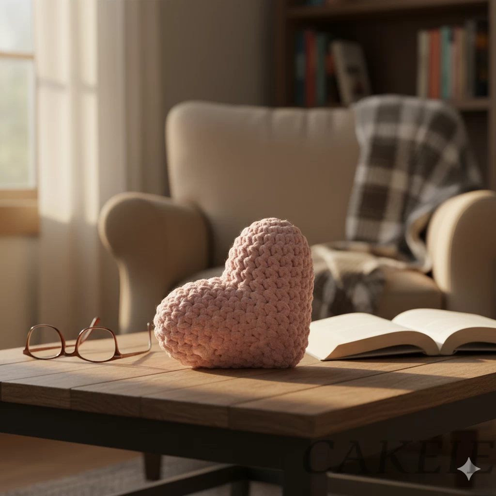 Crochet Heart Pillow (Mini Size)